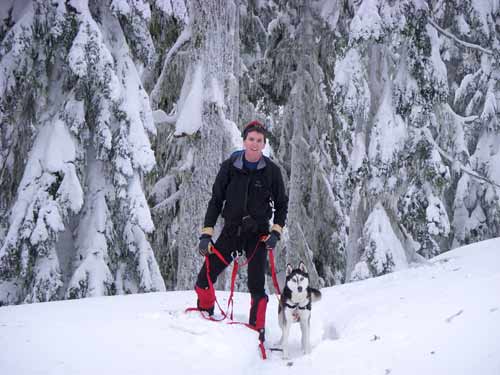Snowshoeing with Eli